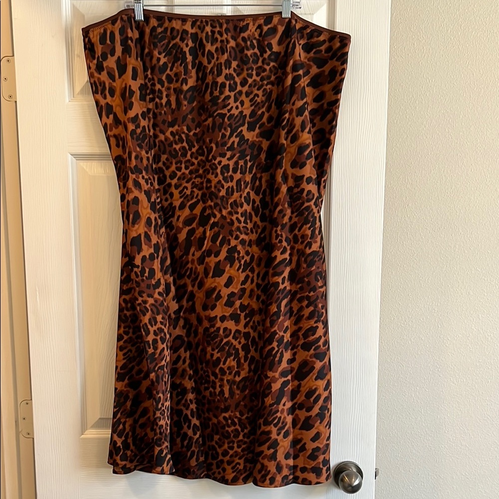 a new day Brown Black Pencil Midi Skirt